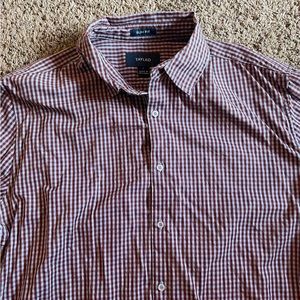 Taylrd Button Down Shirt Slim Fit Large Gingham